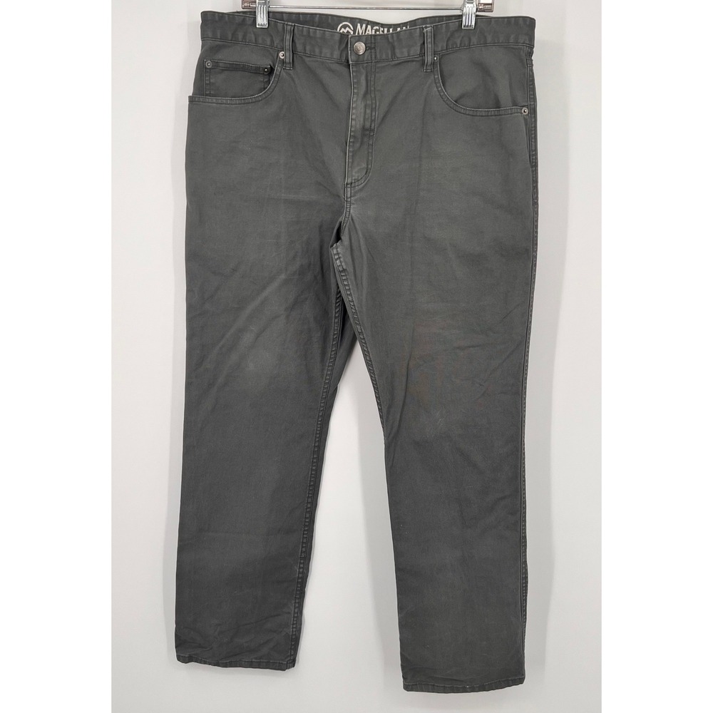 Magellan Outdoors Mens Utility Pants Charcoal‎ Gray 36x32 Straight Leg Stretch